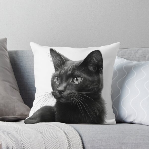 Item preview, Charcoal style black cat designed and sold by lascositasdetri.