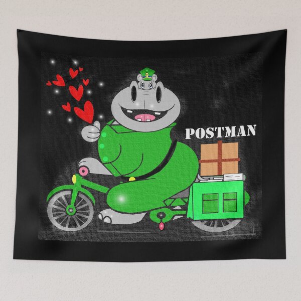 Item preview, Hippo postman designed and sold by Shirley cute art .