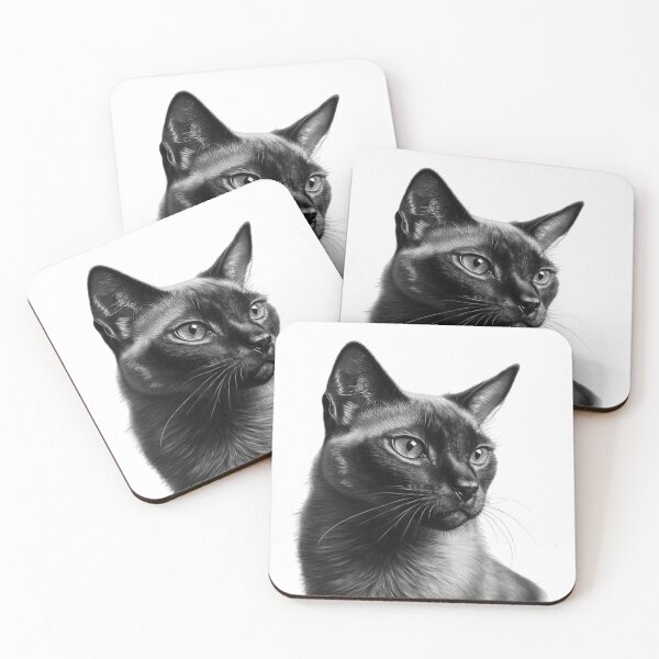 Item preview, Siamese cat charcoal style designed and sold by lascositasdetri.