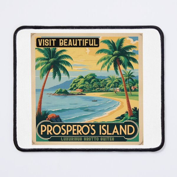 Item preview, Prospero’s Island Vintage 1920s Travel Tee – Shakespearean Getaway Shirt – Art Deco Tempest-Inspired T-Shirt designed and sold by Varlo.