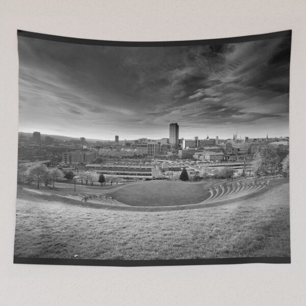 Item preview, Sheffield Cityscape BW designed and sold by Alisonchambers2.