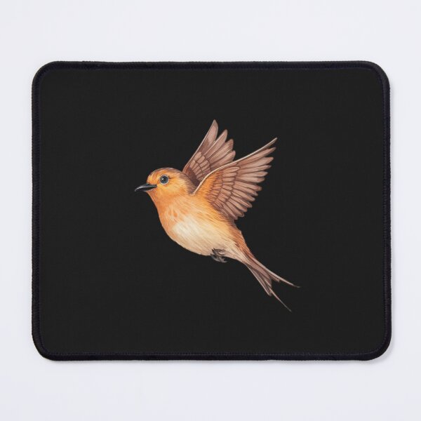 Item preview, a tiny warm orange bird flying designed and sold by 123ks.