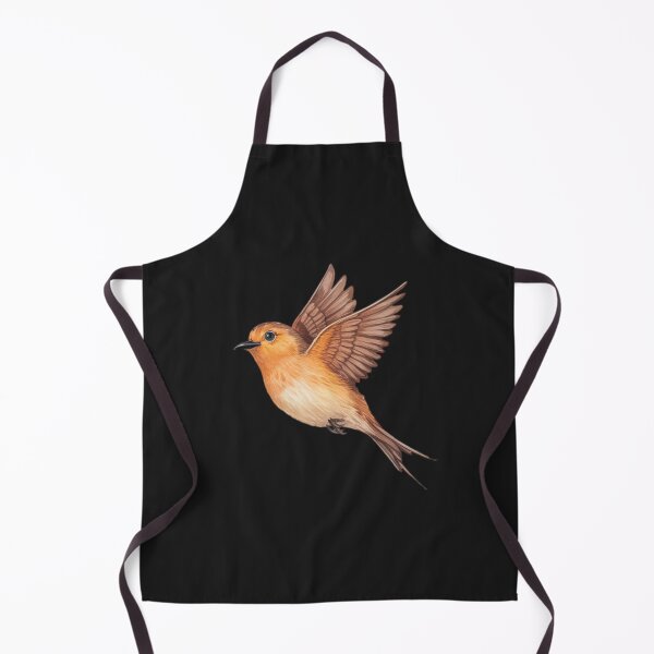 Item preview, a tiny warm orange bird flying designed and sold by 123ks.