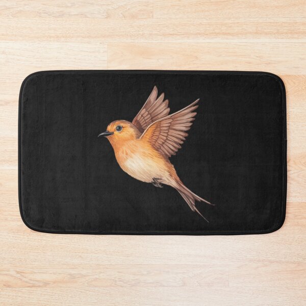Item preview, a tiny warm orange bird flying designed and sold by 123ks.