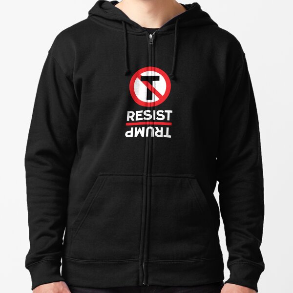 Vista previa del artículo con la obra «Resistir a Trump», diseñado y vendido por Boots on Mars.