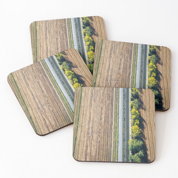 Item preview, Water canal, road, trees and harvested rice.Central Macedonia designed and sold by christosgr.