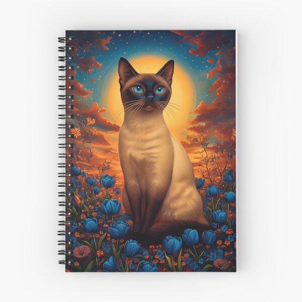 Item preview, Siamese Cat in a Field of Flowers designed and sold by PetsArt.