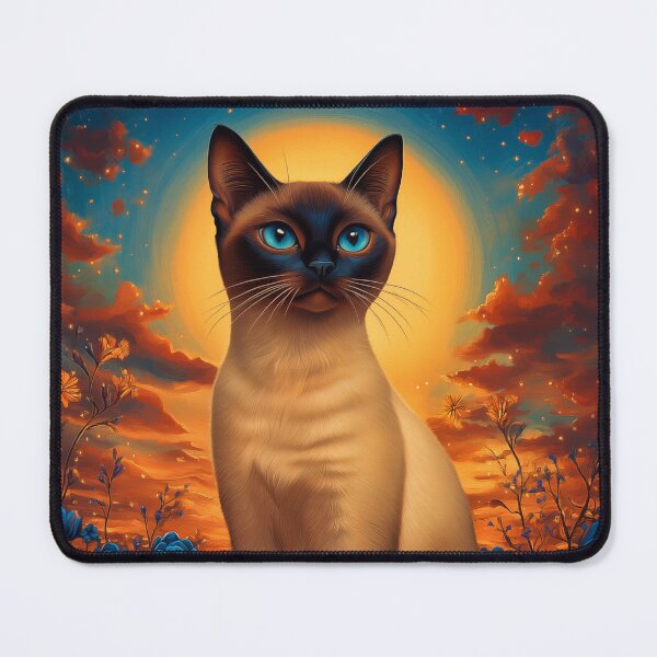 Item preview, Siamese Cat in a Field of Flowers designed and sold by PetsArt.