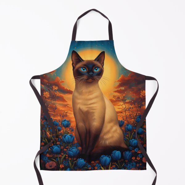 Item preview, Siamese Cat in a Field of Flowers designed and sold by PetsArt.
