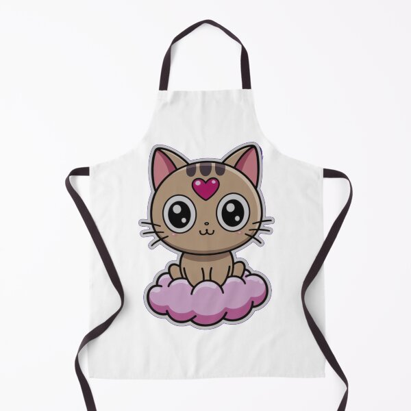 Item preview, Cute Cat kawaii sitting on pink cloud designed and sold by OnixDesign.