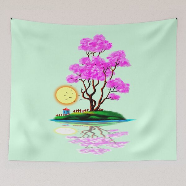 Item preview, Lonely Island Explore Nature Illustration Procreate Digital Art designed and sold by ExploreAura Studio.