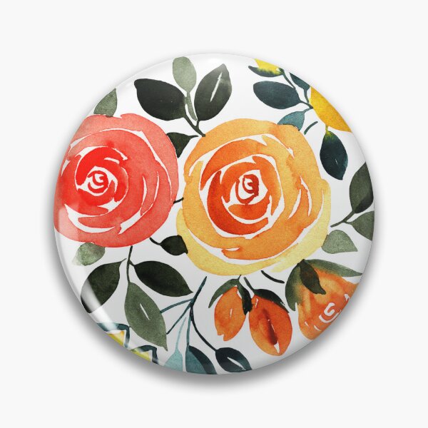 Item preview, Watercolor Roses Bouquet #1 designed and sold by andrebalest.art.