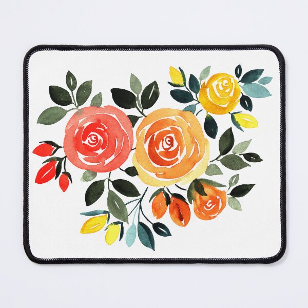 Item preview, Watercolor Roses Bouquet #1 designed and sold by andrebalest.art.