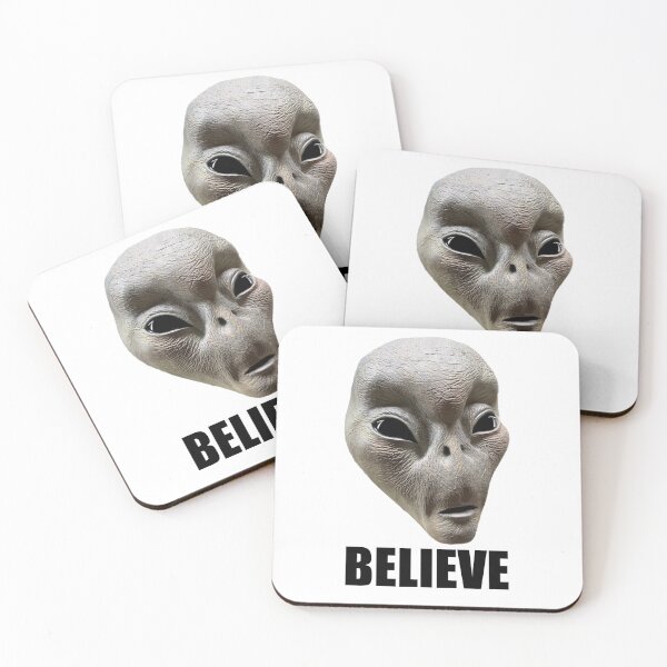 Item preview, Alien face BELIEVE designed and sold by The Martian Creations.
