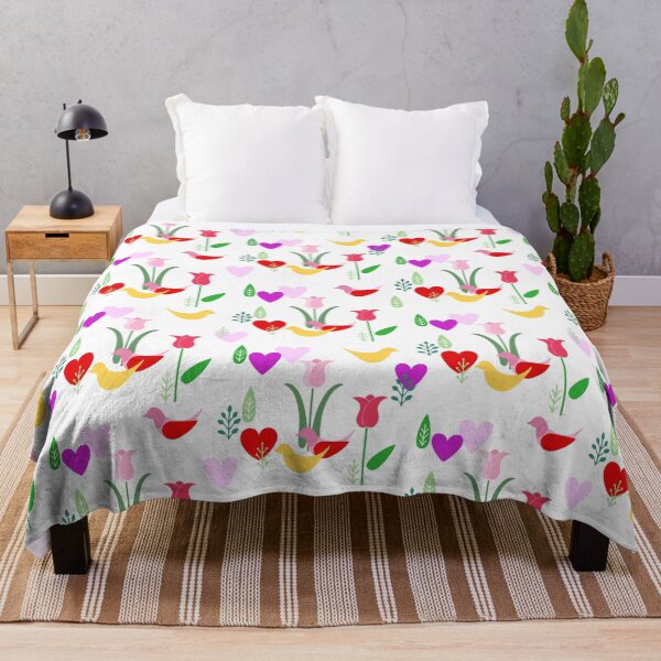 Item preview, Delicate Garden Flowers and Birds Pattern designed and sold by Sharon Schwalbe.