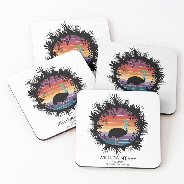 Item preview, Daintree National Park Australia Tropical Cassowary in the Jungle – Retro Vintage Sunset Design designed and sold by pod24.