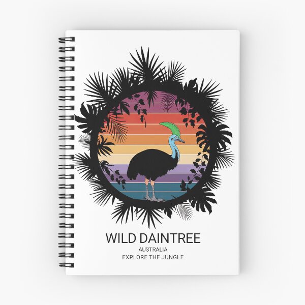 Item preview, Daintree National Park Australia Tropical Cassowary in the Jungle – Retro Vintage Sunset Design designed and sold by pod24.