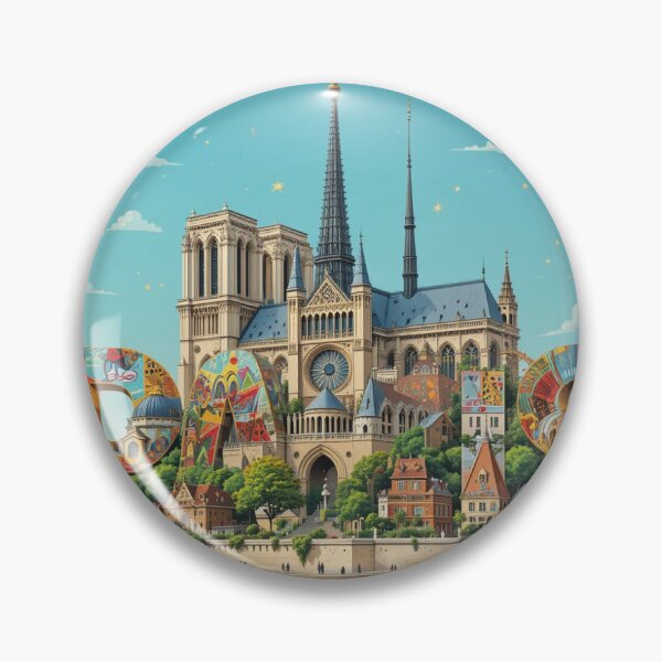Item preview, NOTRE-DAME - Vintage Poster Paris | Tribute to the Icons of the City of Lights designed and sold by Artful Impression.