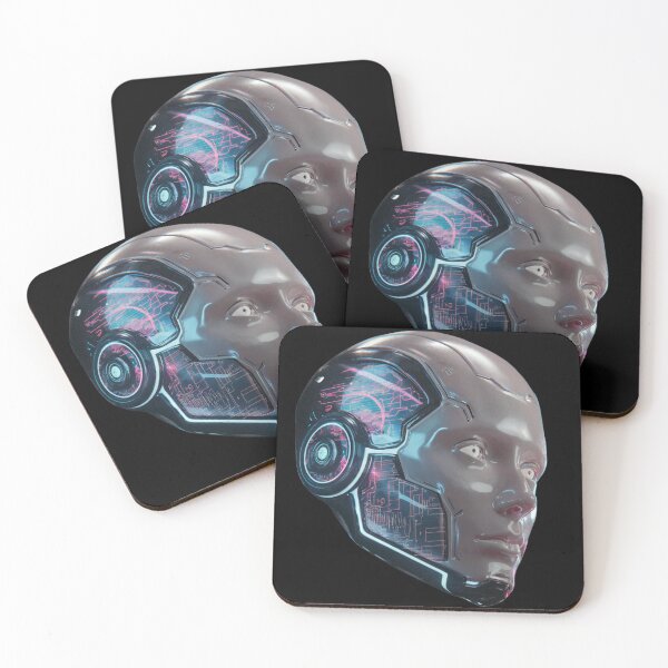 Item preview, Futuristic Cybernetic AI Head designed and sold by TrendWearLab.