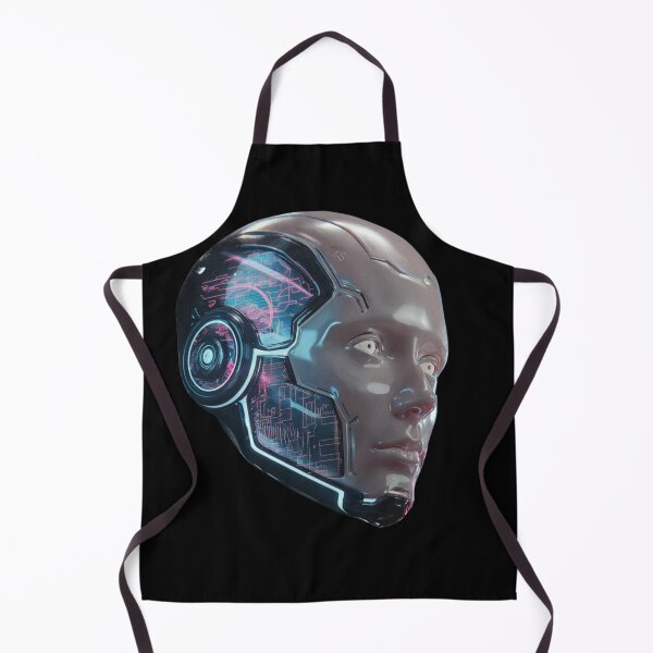 Item preview, Futuristic Cybernetic AI Head designed and sold by TrendWearLab.