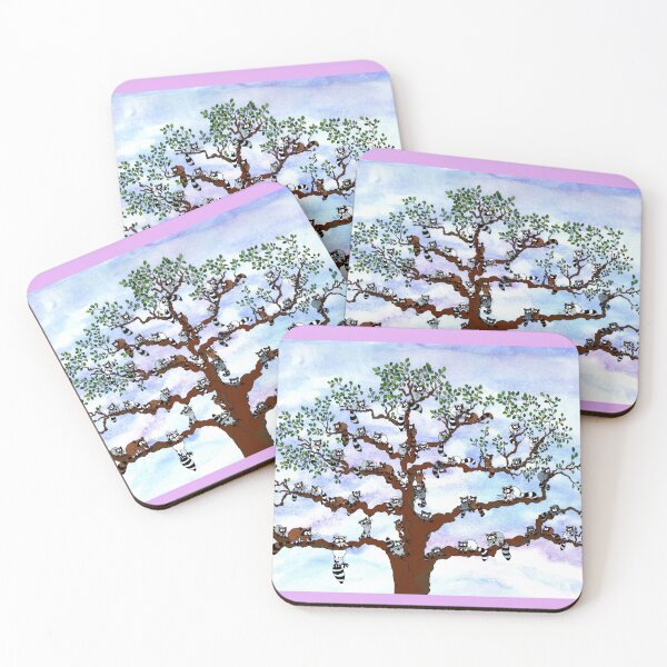 Item preview, Mapaches lindos en el árbol designed and sold by Belknap.