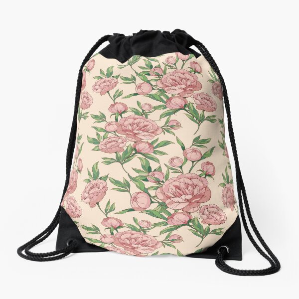 Aperçu de l'œuvre Motif floral vintage sans couture de pivoines | Motif botanique romantique créée et vendue par Nouveaupattern.