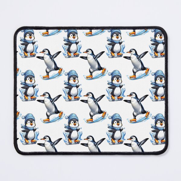 Item preview, Ice Skating Penguins Pattern Design designed and sold by PatternTitan.