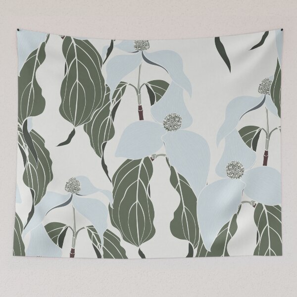 Item preview, Dogwood seamless pattern. Hand drawn vector pattern with dogwood blossom motif. designed and sold by MatyKotiv.