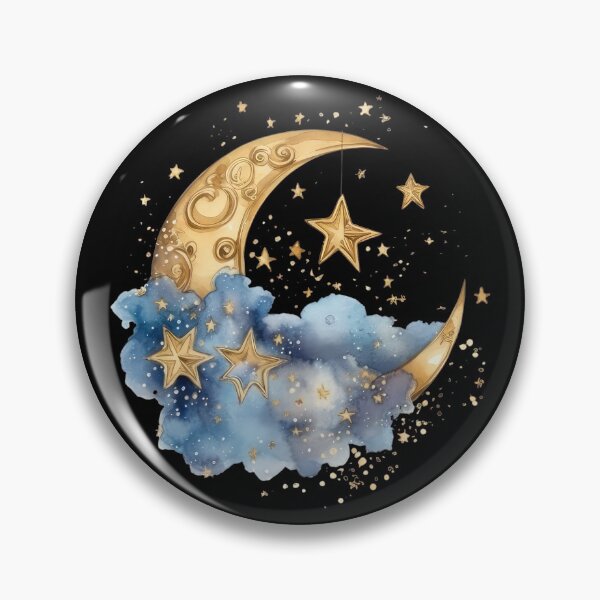 Item preview, "Golden Moon & Starry Dreams" designed and sold by Bowbubble.