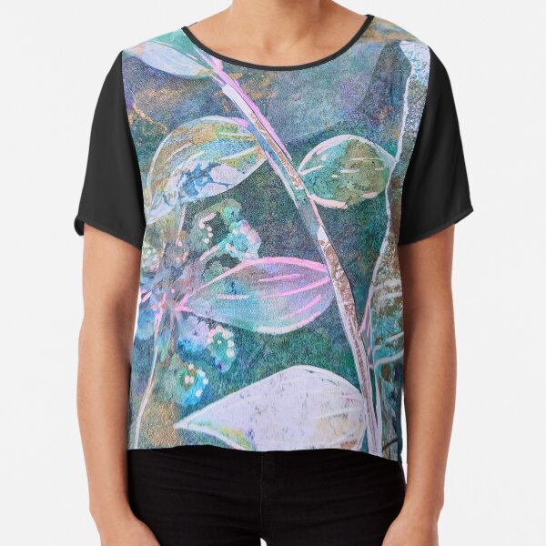Item preview, Wild plant leaves and flowers at dusk designed and sold by MandaMakesUK.