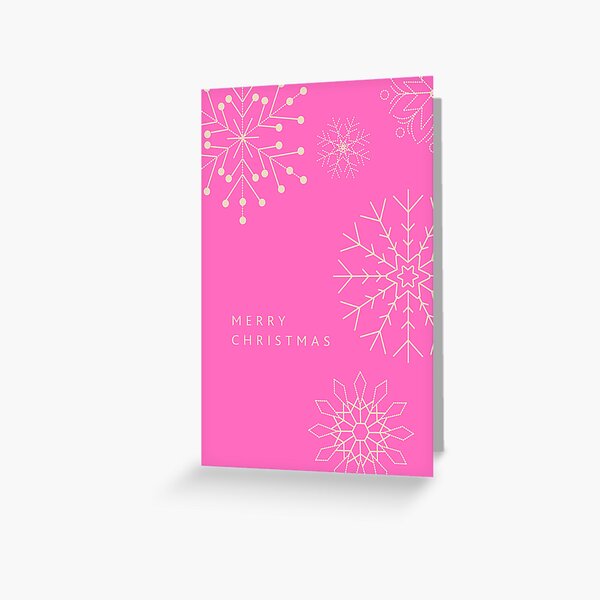 Item preview, Merry Christmas Abstract decorative Snowflake design in pastel pink color and off white designed and sold by Jdawnink.