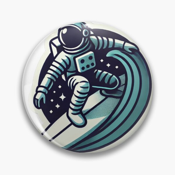Item preview, Astronaut Surfing a Wave designed and sold by SneakyStickers.