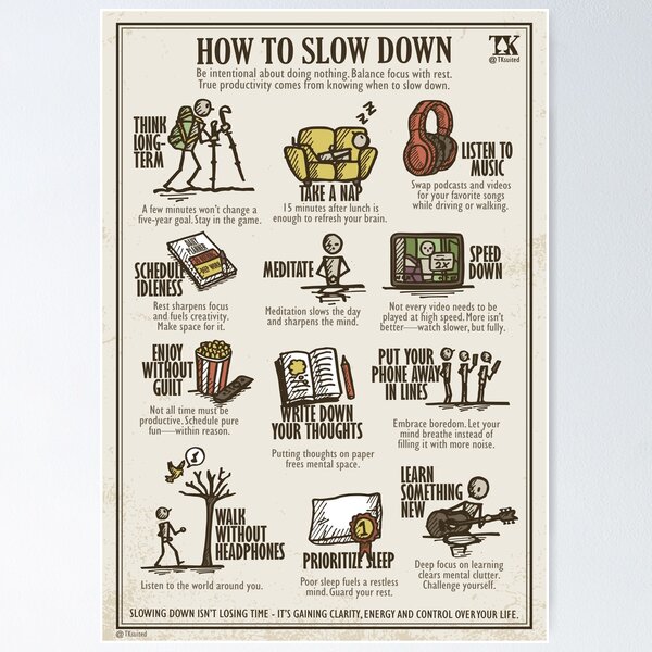 Item preview, How to Slow Down (TKsuited) Productivity designed and sold by TKsuited.