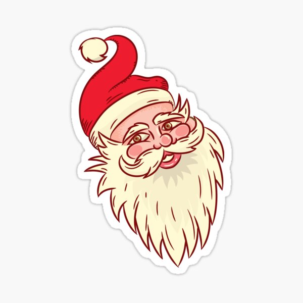Artikel-Vorschau von Lächelnder Weihnachtsmannkopf für Weihnachtsdesigns, designt und verkauft von Jdawnink.