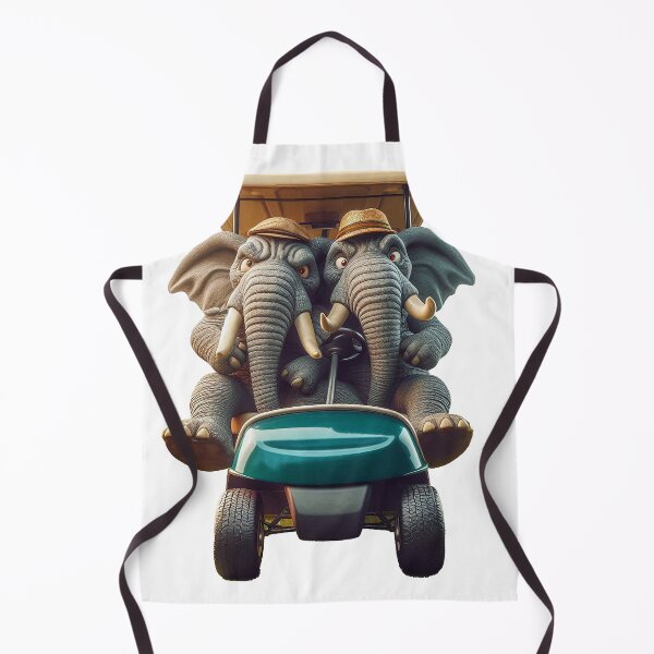 Item preview, Two Proper Angry Elephants Jammed into an Undersized Golf Cart designed and sold by nikkolaus.