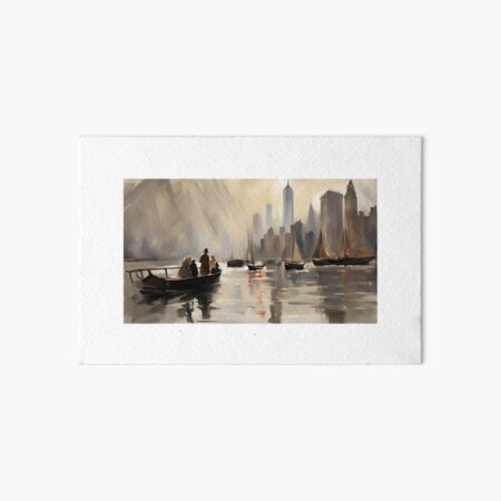 Artikel-Vorschau von Hafenboote vor der Skyline von Manhattan, designt und verkauft von Willibald B..