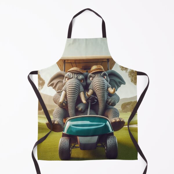 Item preview, Two Proper Angry Elephants Jammed into an Undersized Golf Cart - Full detail designed and sold by nikkolaus.
