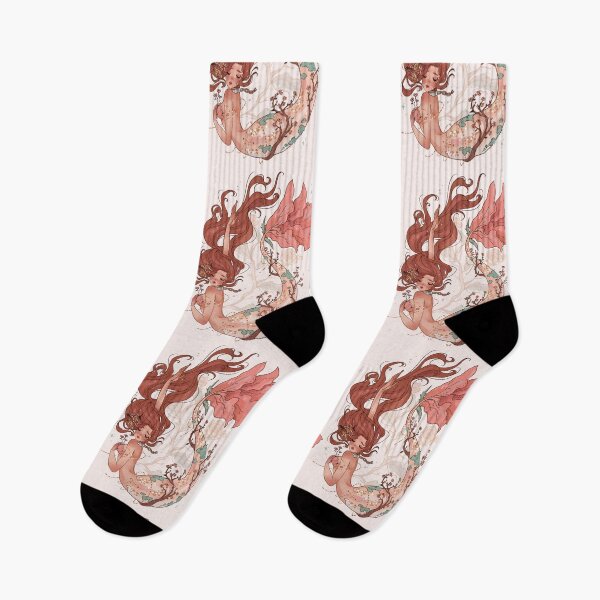 Item preview, Enchanting Pastel Mermaid with Floral Accents designed and sold by ParanormalWorld.