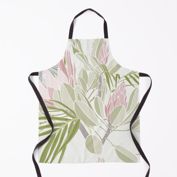 Item preview, Tropical flowers background. Banksia, protea, palm leaves, line illustration. designed and sold by MatyKotiv.