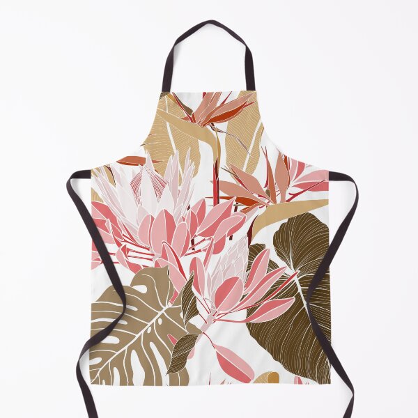 Item preview, Tropical flowers background. Banksia, protea, strelitzia and leaves line illustration. designed and sold by MatyKotiv.