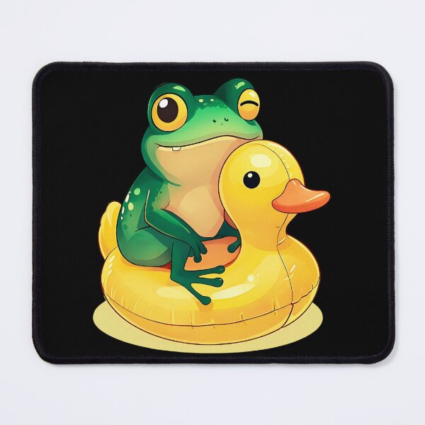Item preview, Cute Frog on Rubber Duck Floaty | Funny Animal designed and sold by JerdbordinShop.