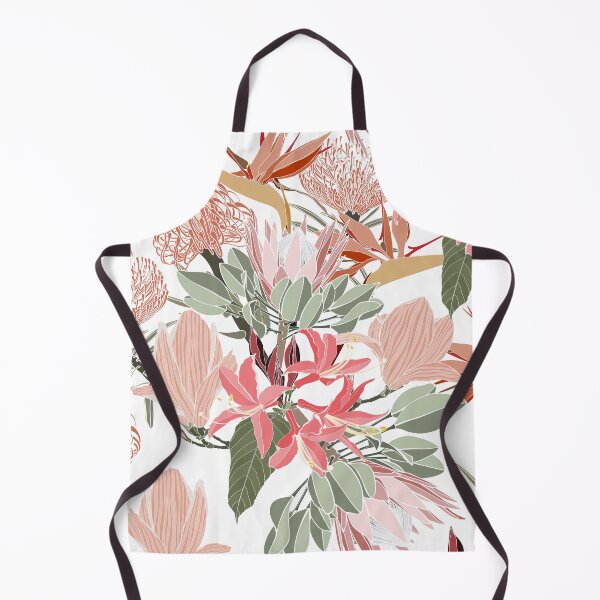 Item preview, Tropical flowers background. Banksia, protea, strelitzia and leaves line illustration. designed and sold by MatyKotiv.