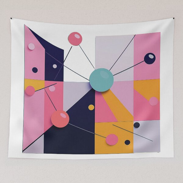 Item preview, colorful bright abstraction of geometric shapes designed and sold by ChernivtsiSkoda.