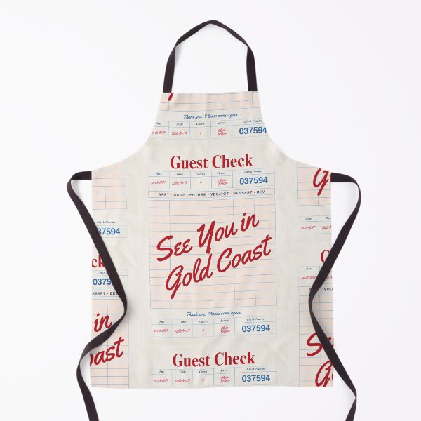 Item preview, See You in Gold Coast - Vintage Diner Guest Check Travel Print designed and sold by RM-Journey.