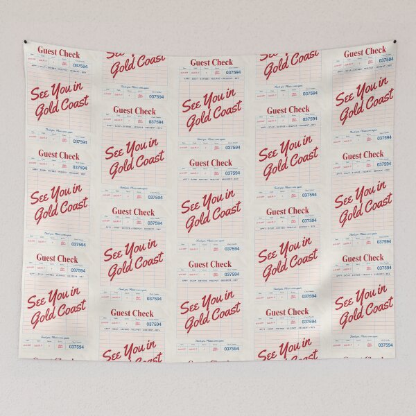 Item preview, See You in Gold Coast - Vintage Diner Guest Check Travel Print designed and sold by RM-Journey.