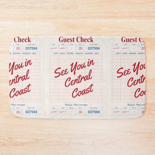 Item preview, See You in Central Coast - Vintage Diner Guest Check Travel Print designed and sold by RM-Journey.