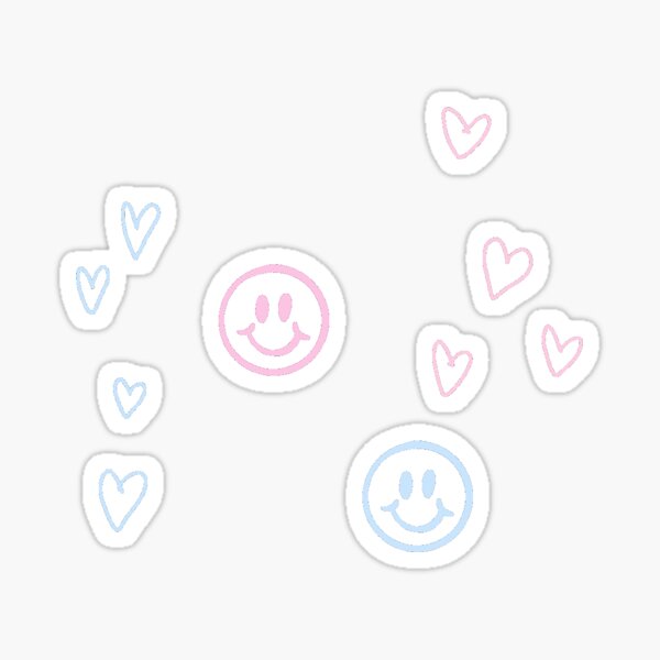 Item preview, Smiley pink and blue  designed and sold by Lunashop15.