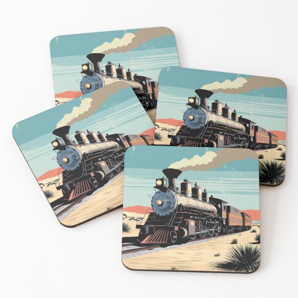 Item preview, Vintage Steam Train in Desert – Retro Railway Adventure Tee designed and sold by AchaRat.