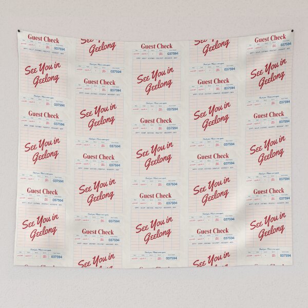 Item preview, See You in Geelong - Vintage Diner Guest Check Travel Print designed and sold by RM-Journey.