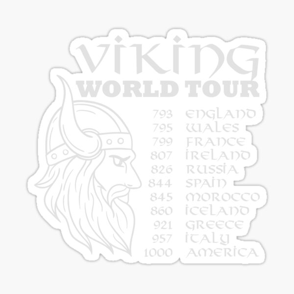 Vista previa del artículo con la obra «Gira Mundial Vikinga | Guerreros Vikingos Divertidos», diseñado y vendido por JFFStore.